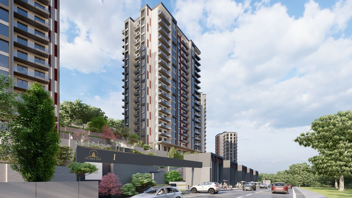 Velora City 1 - Yan giriş ve sokak perspektifi