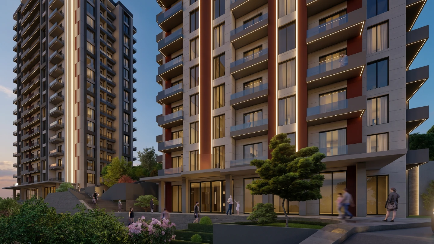 Velora City 1 - Cephe - akşam aydınlatması