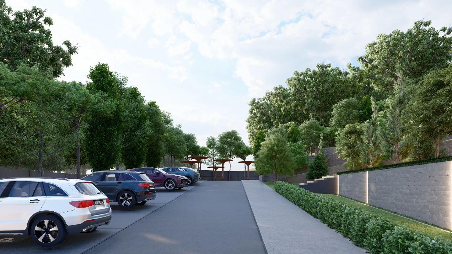Velora City 1 - Açık otopark ve araç yaklaşımı