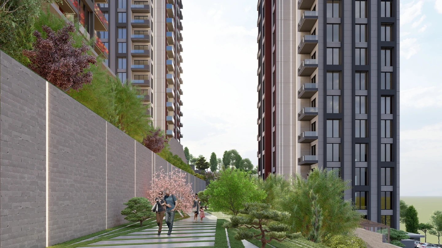 Velora City 1 - Peyzajlı yaya aksı