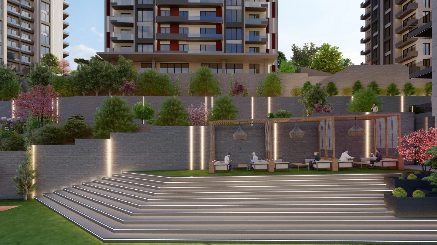 Pergola ve dinlenme alanı